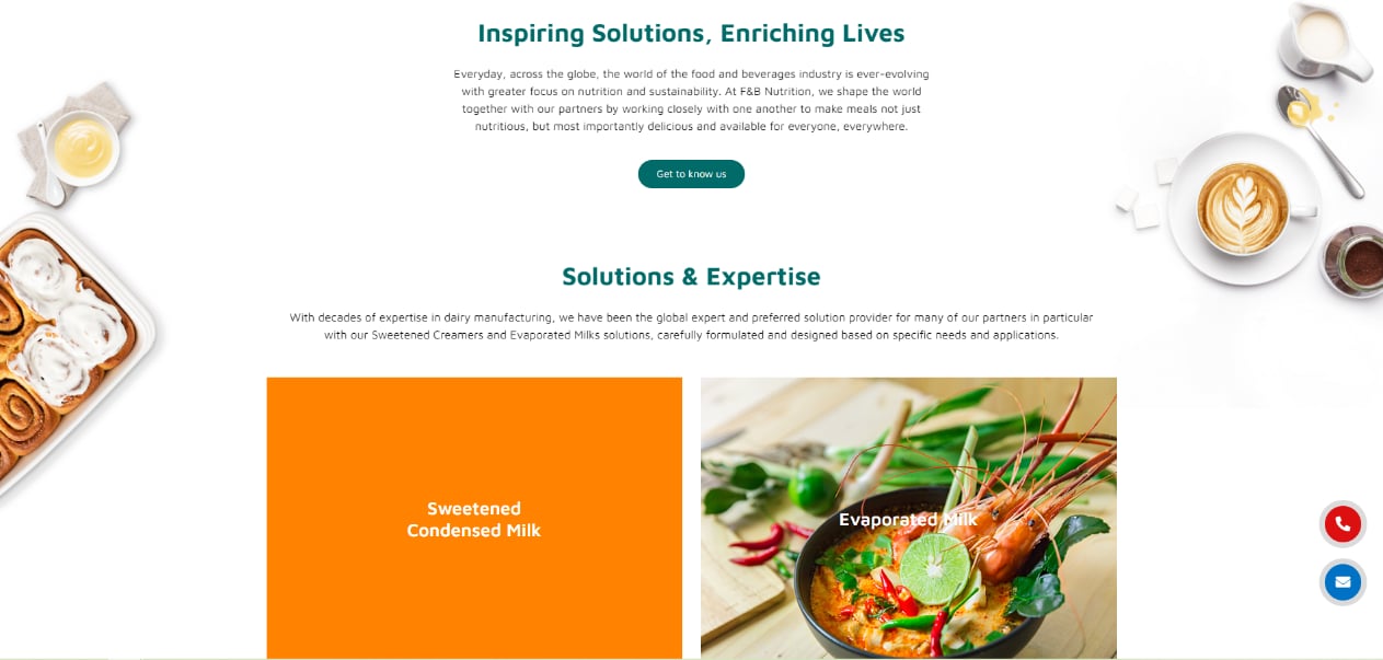 F&B Nutrition web design, ui&ux project by Spacebar, image 4