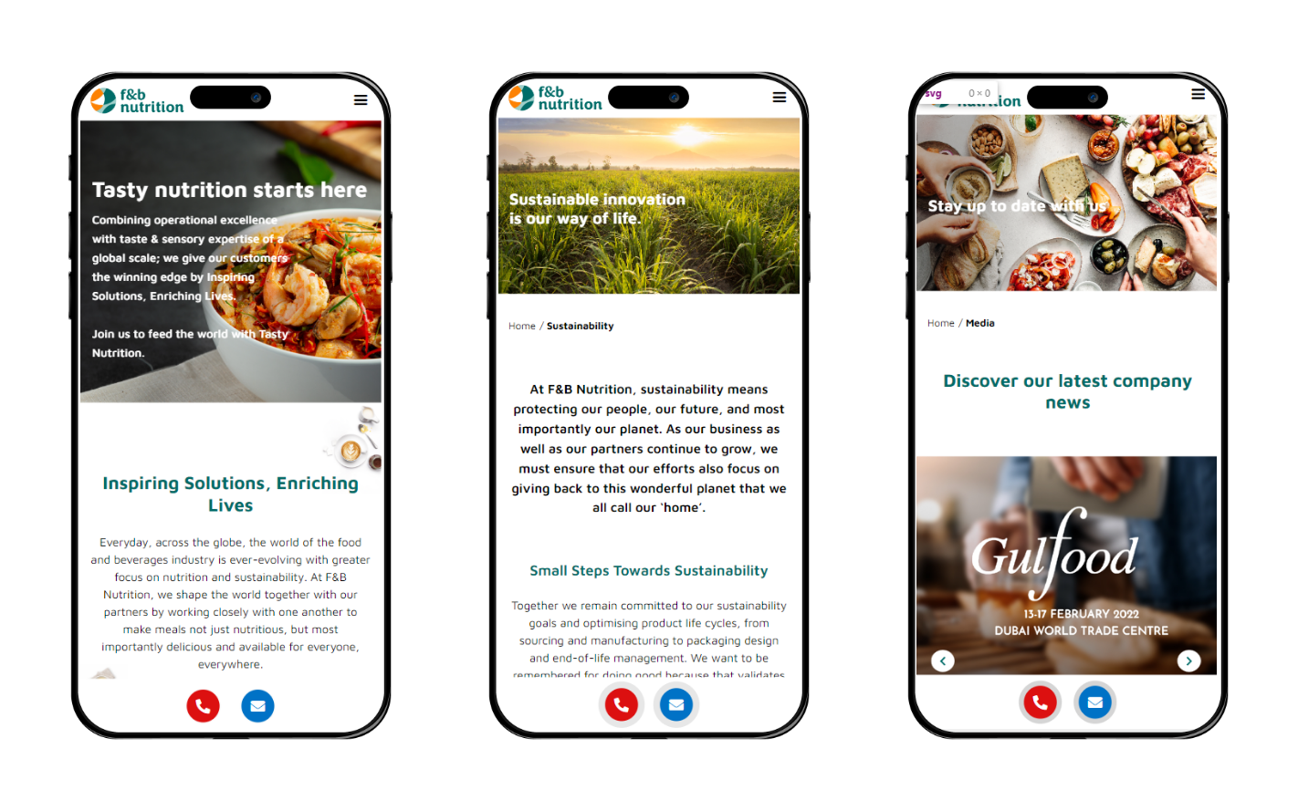 F&B Nutrition web design, ui&ux project by Spacebar, image 5
