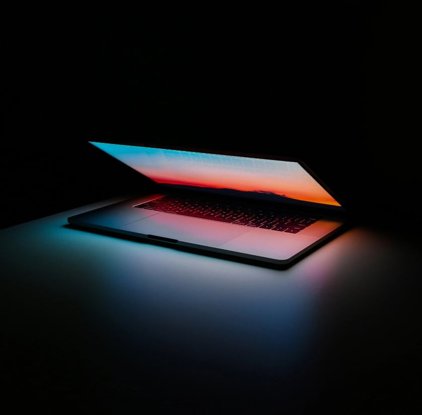 Laptop used for website development