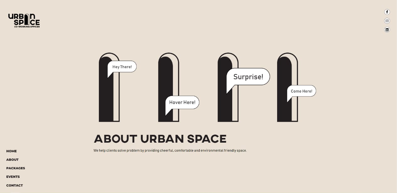 Urban Space web design, ui&ux project by Spacebar, image 3