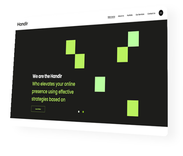 Website design mockup for Handlr by Spacebar